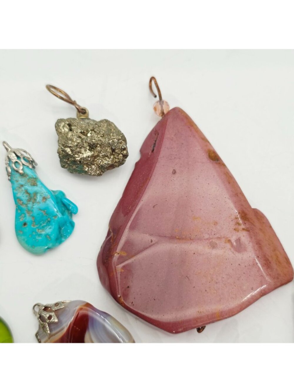 Mixed Gemstone Pendant Lot For Jewelry Making Or Crafting - Picture 2 of 8